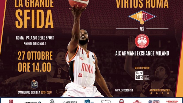 Al PalaEur va in scena ‘La Grande Sfida”: Virtus Roma-A|X Armani Exchange Milano