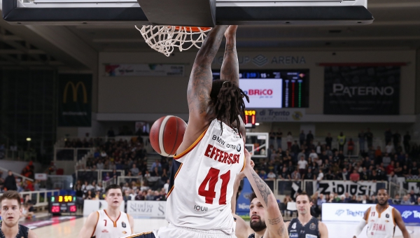 La Virtus Roma sbanca Trento. Decisivo l'ultimo quarto.